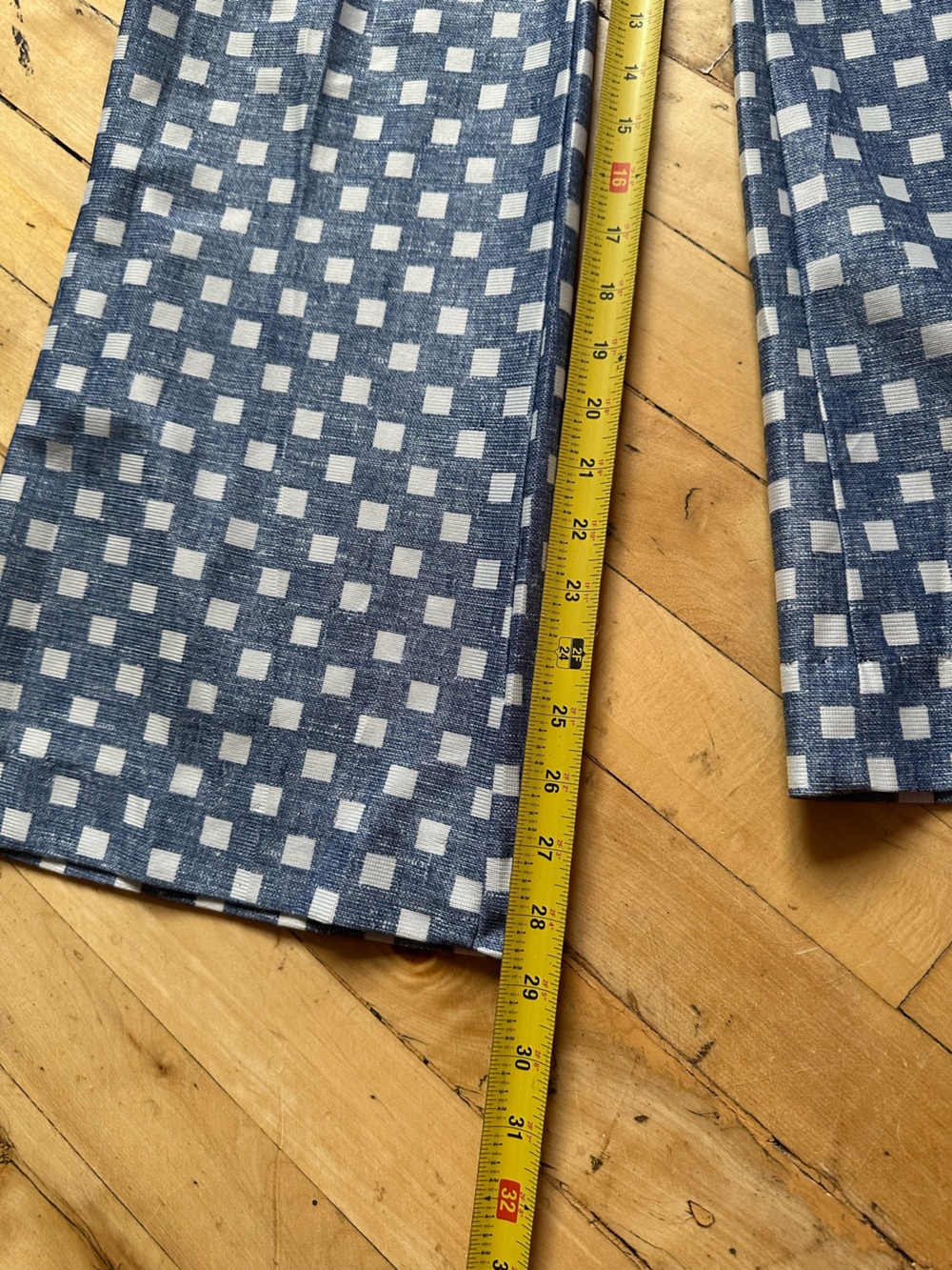 Blue and White Check Sleeveless Wide-Leg Set - Picture 7 of 9